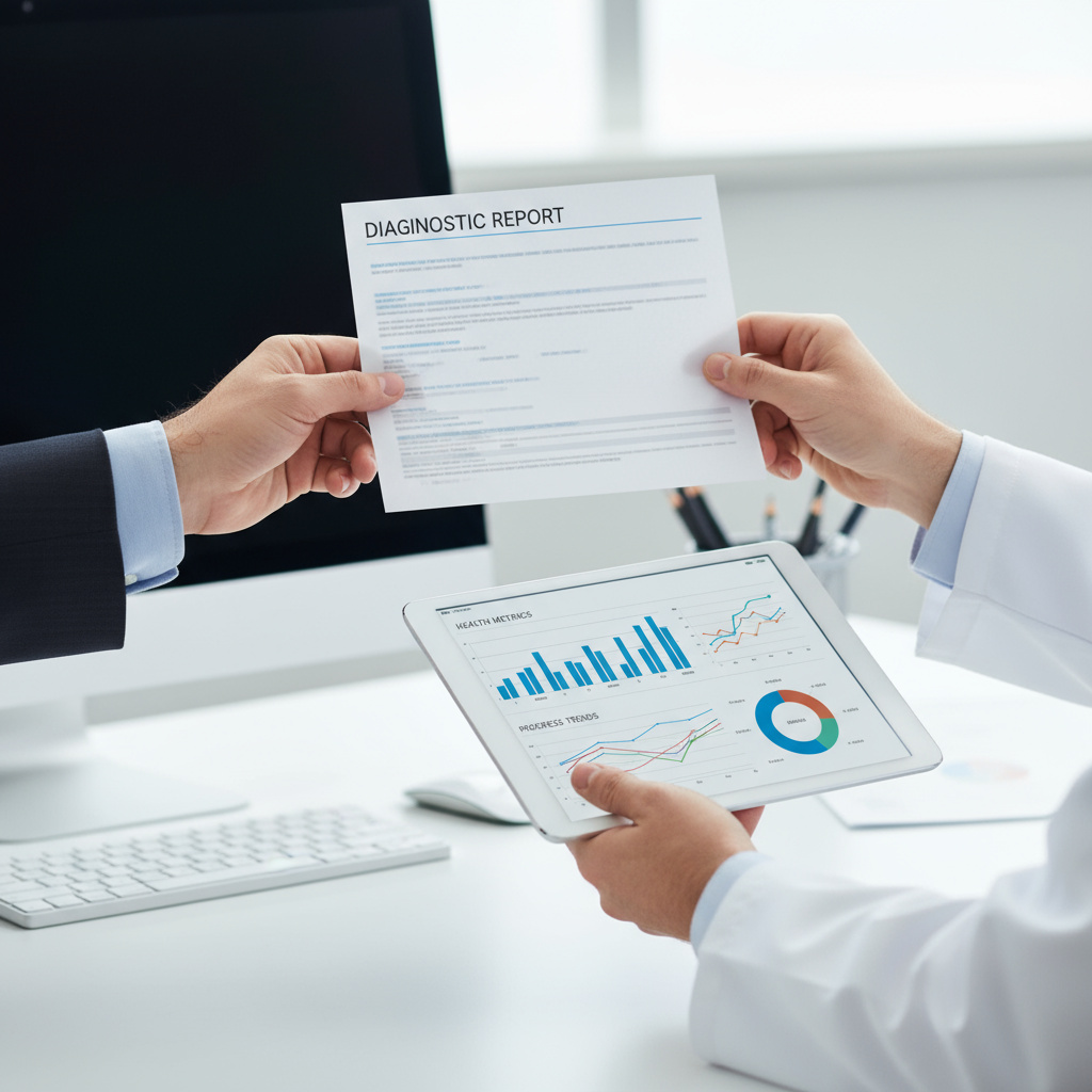 Diagnosebericht und Diagramme